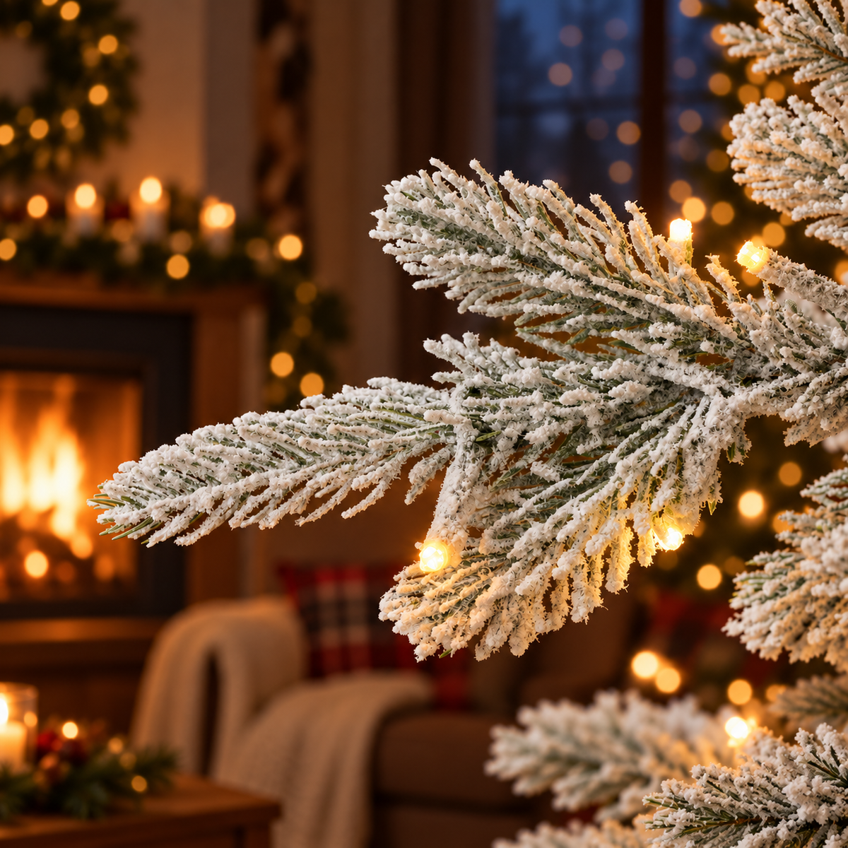 Árbol Navidad Nevado con Varita Mágica