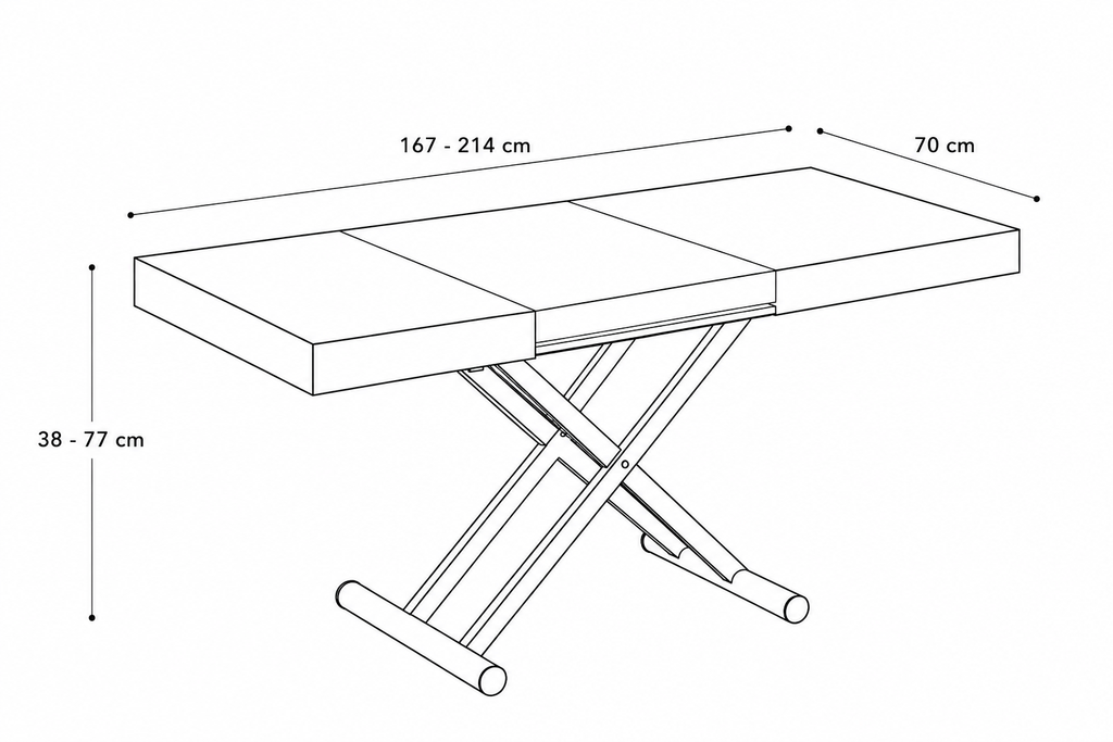 Mesa Elevable y Extensible Decasa
